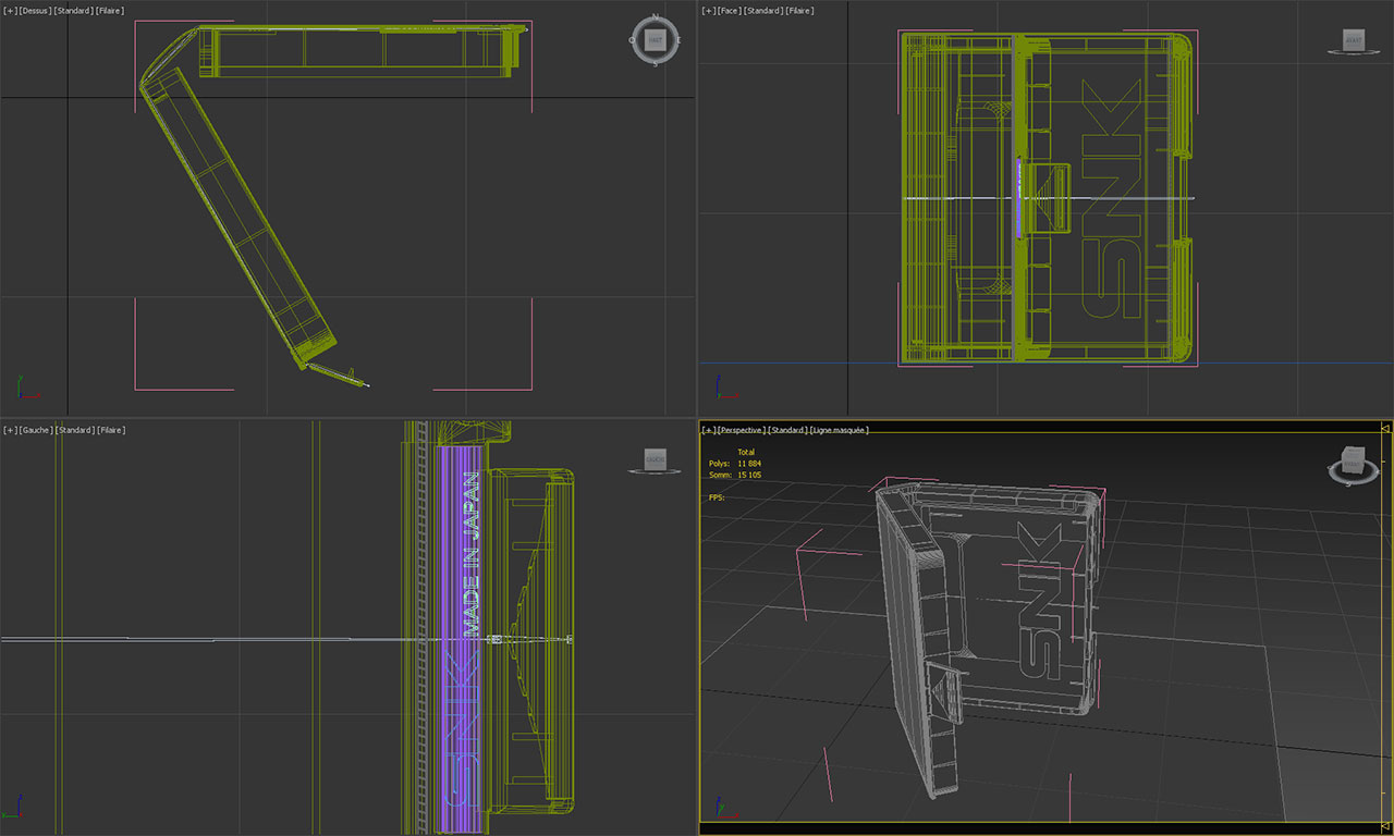 shockbox snk wireframe 3dsmax